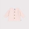 Cardigan tricot point mousse en coton