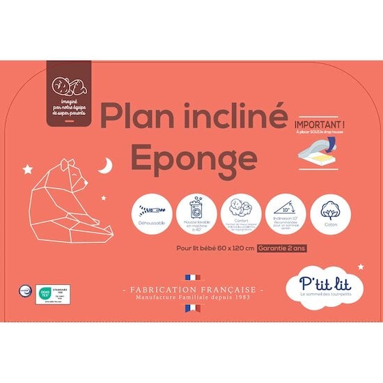 Inclinateur Blanc 55 x 35 cm de P'tit lit Inclinateur Blanc 55 x 35 cm de P'tit lit
