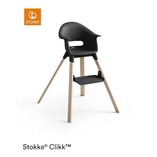 Stokke® Clikk™ chaise haute Black Natural  de Stokke®