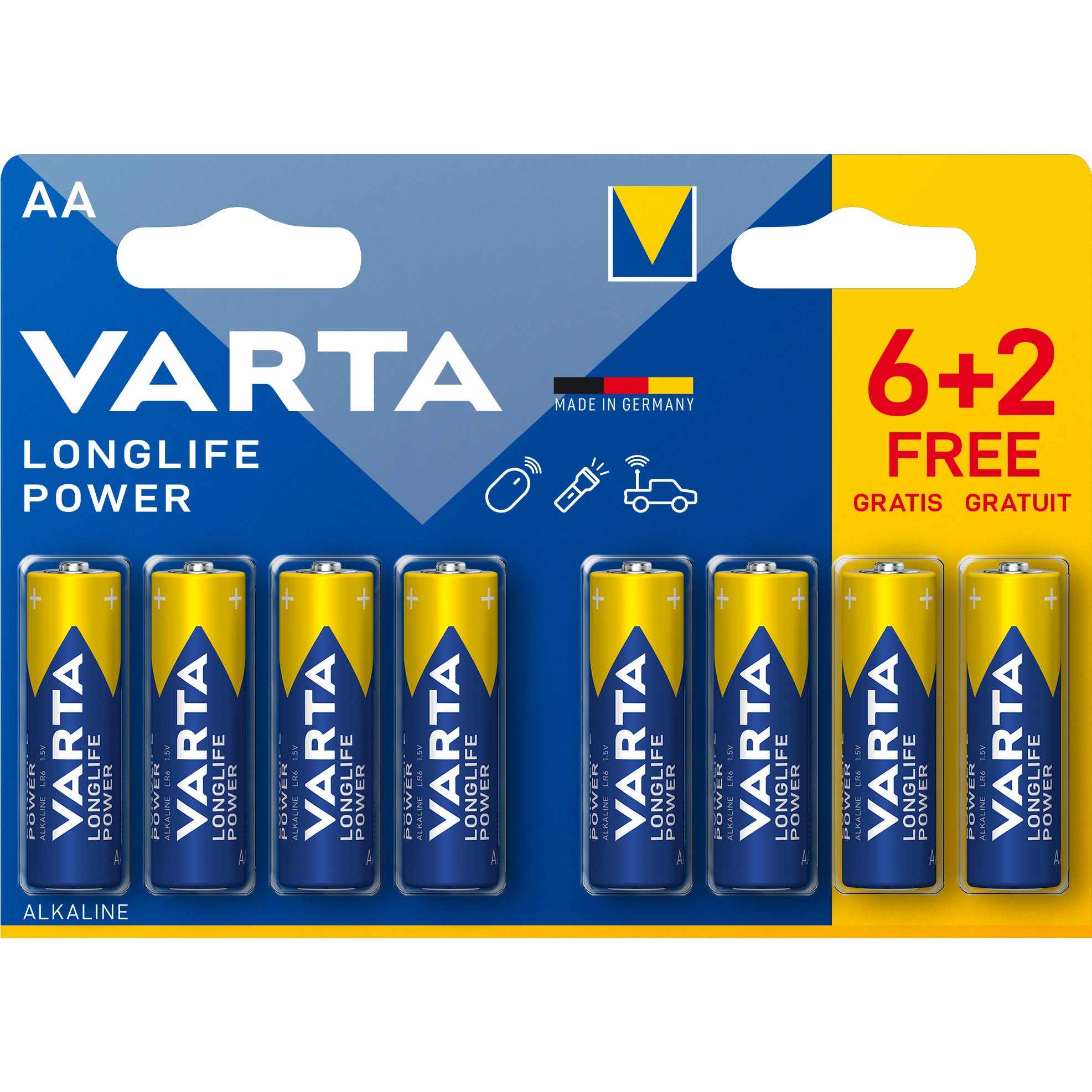 Piles AA / LR6 Varta LongLife Power (par 16+4 gratuites) - Bestpiles