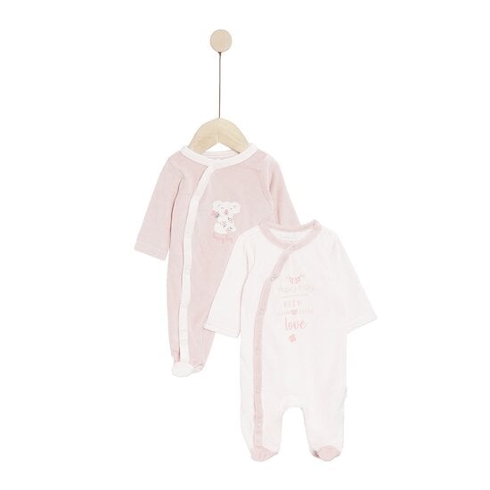 Mes Essentiels Lot 2 Pyjamas Rose Pearly  de P'tit bisou