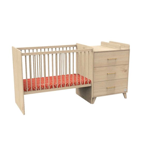 Arty lit bébé combiné évolutif Chêne suave 60 x 120 cm de Sauthon Baby's Sweet Home Arty lit bébé combiné évolutif Chêne suave 60 x 120 cm de Sauthon Baby's Sweet Home