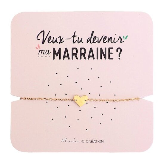 Bracelet marraine Cœur  de Manahia