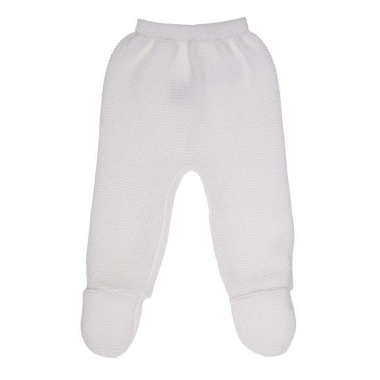 Pantalon bio collection Tricot Blanc Naissance-1 mois de P'tit bisou