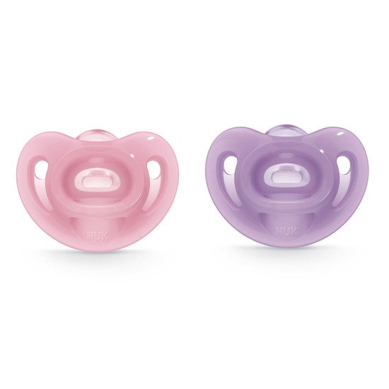 Sucettes Sensitive X2 Rose / Violet 0-6 mois de Nuk