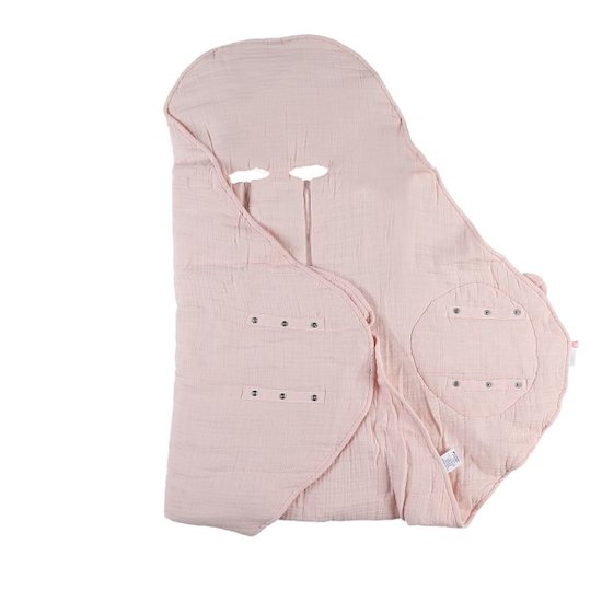 Mix & Match Couverture promenade Mousseline Bio Rose  de Noukies