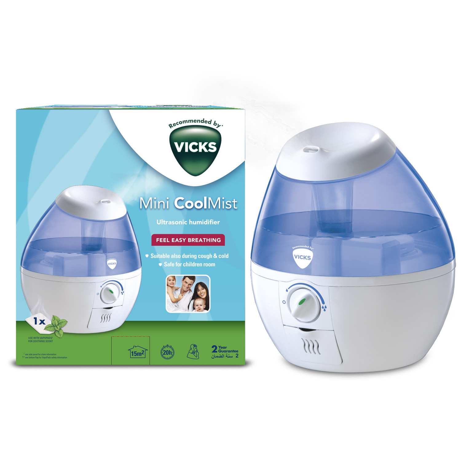 Mini Humidificateur Coolmist Bleu De Vicks Humidificateurs Et Purificateurs Aubert