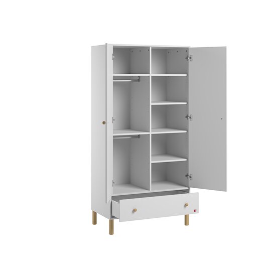 Tela Armoire 2 portes Blanc/Bois  de Vox Tela Armoire 2 portes Blanc/Bois  de Vox