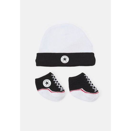 Bonnet avec Chaussons Noir 0-6 mois de Converse Bonnet avec Chaussons Noir 0-6 mois de Converse