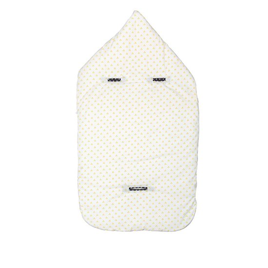 Pluche et Pompon nid d'ange Blanc/Jaune  de Sauthon Baby's Sweet Home