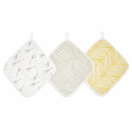 Lot de 3 Débarbouillettes Starry  de aden + anais essentials