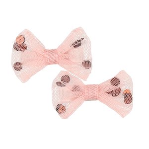 Barrette noeud sequins