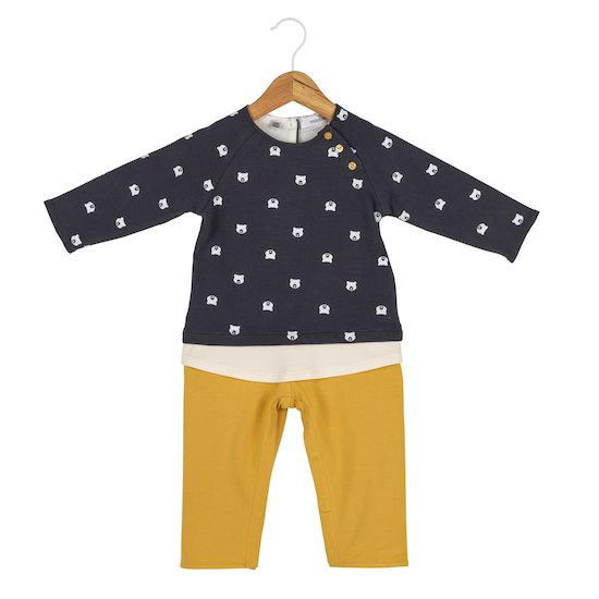 Combilongue ourson Safran et cie Gris/Jaune  de Marèse