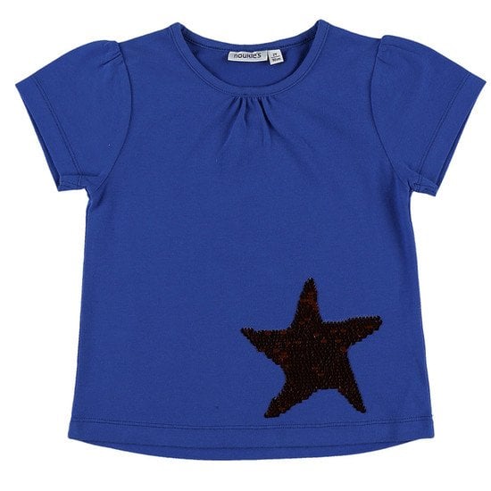 T-shirt étoile collection Bord de mer été 2019 Fille Bleu  de Noukies