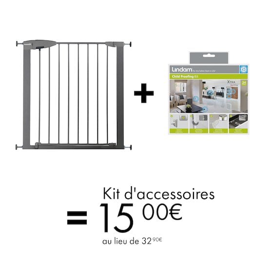 Kit d'accessoires de sécurité à 15€ pour l'achat d'une barrière de sécurité   de Lindam