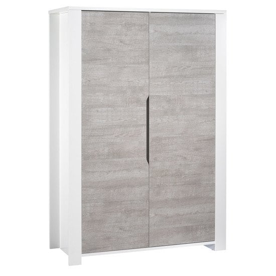 Loft armoire 2 portes Gris/Blanc  de Sauthon Baby's Sweet Home