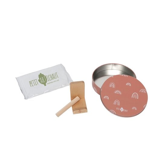 Cadre baby box ronde Rainbow Terracotta  de Petit Artichaut