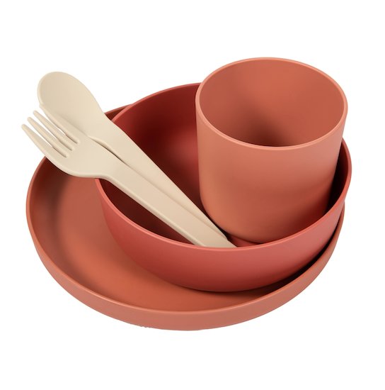 B-Set Vaisselle Bio 5 pièces Terracotta  de Bo Jungle B-Set Vaisselle Bio 5 pièces Terracotta  de Bo Jungle