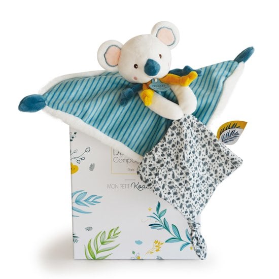 Yoca Le Koala Doudou Blanc/bleu de Doudou et Compagnie, Doudous : Aubert