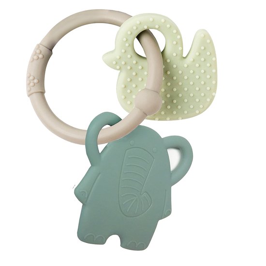 Anneau de dentition silicone Gris Elephant et Canard  de Nattou