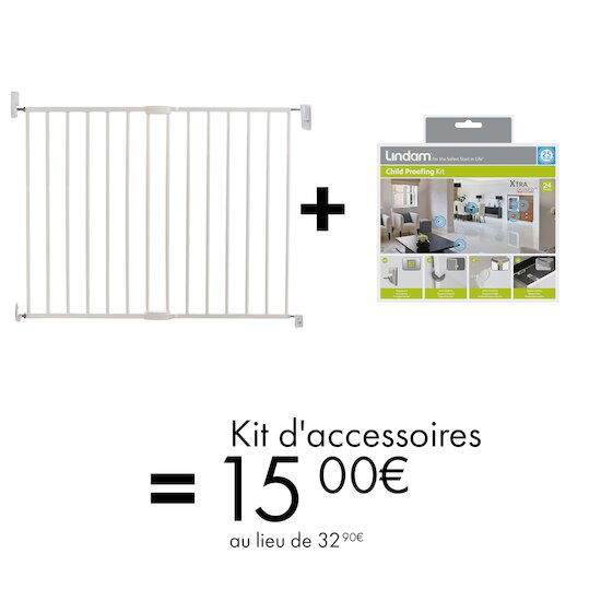 Barrière de sécurité en bois polyvalente pour bébé extensible 28,3