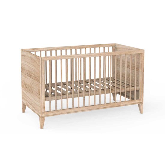 Naia Lit bébé évolutif Bois Naturel 70 x 140 cm de Théo Naia Lit bébé évolutif Bois Naturel 70 x 140 cm de Théo