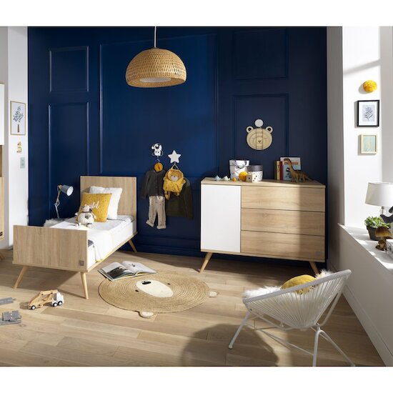 Chambre Seventies : Lit bébé 70x140 + Commode   de Sauthon Baby's Sweet Home Chambre Seventies : Lit bébé 70x140 + Commode   de Sauthon Baby's Sweet Home