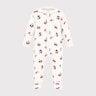 Pyjama bébé en coton avec col pétale fruits