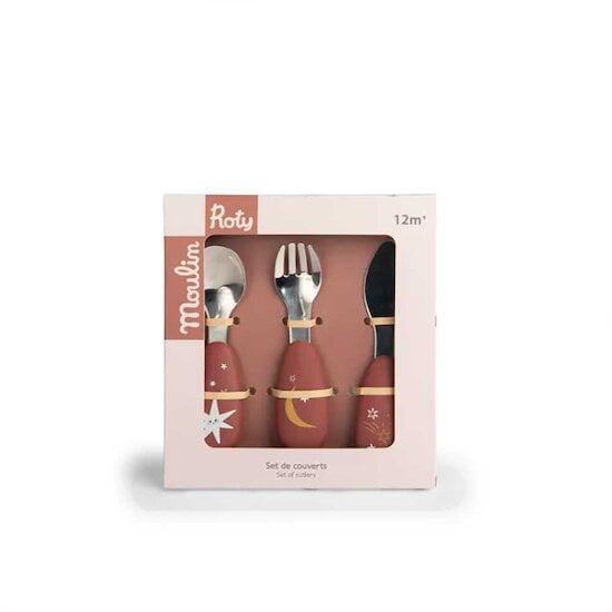 Après la pluie Set couverts silicone   de Moulin Roty