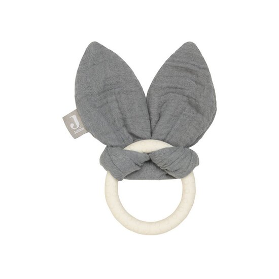 Anneau de Dentition en silicone Bunny Ears Storm Grey  de Jollein