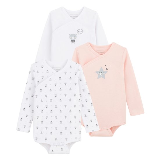 Lot de 3 bodies Rose  de P'tit bisou
