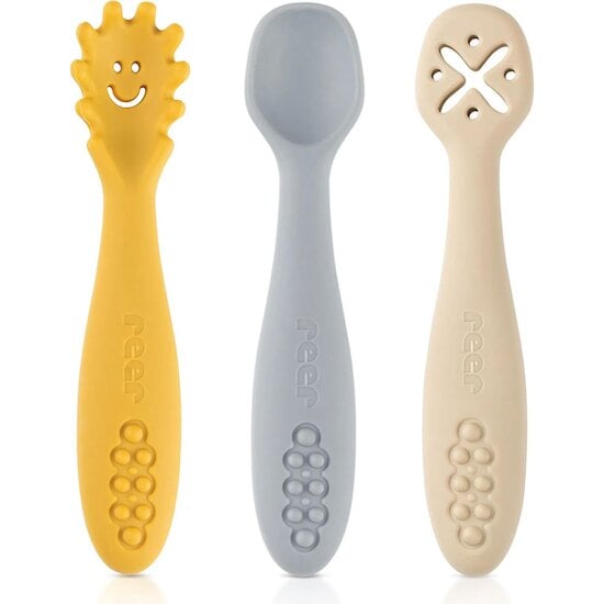 Lot de 3 cuillières en silicone   de Reer