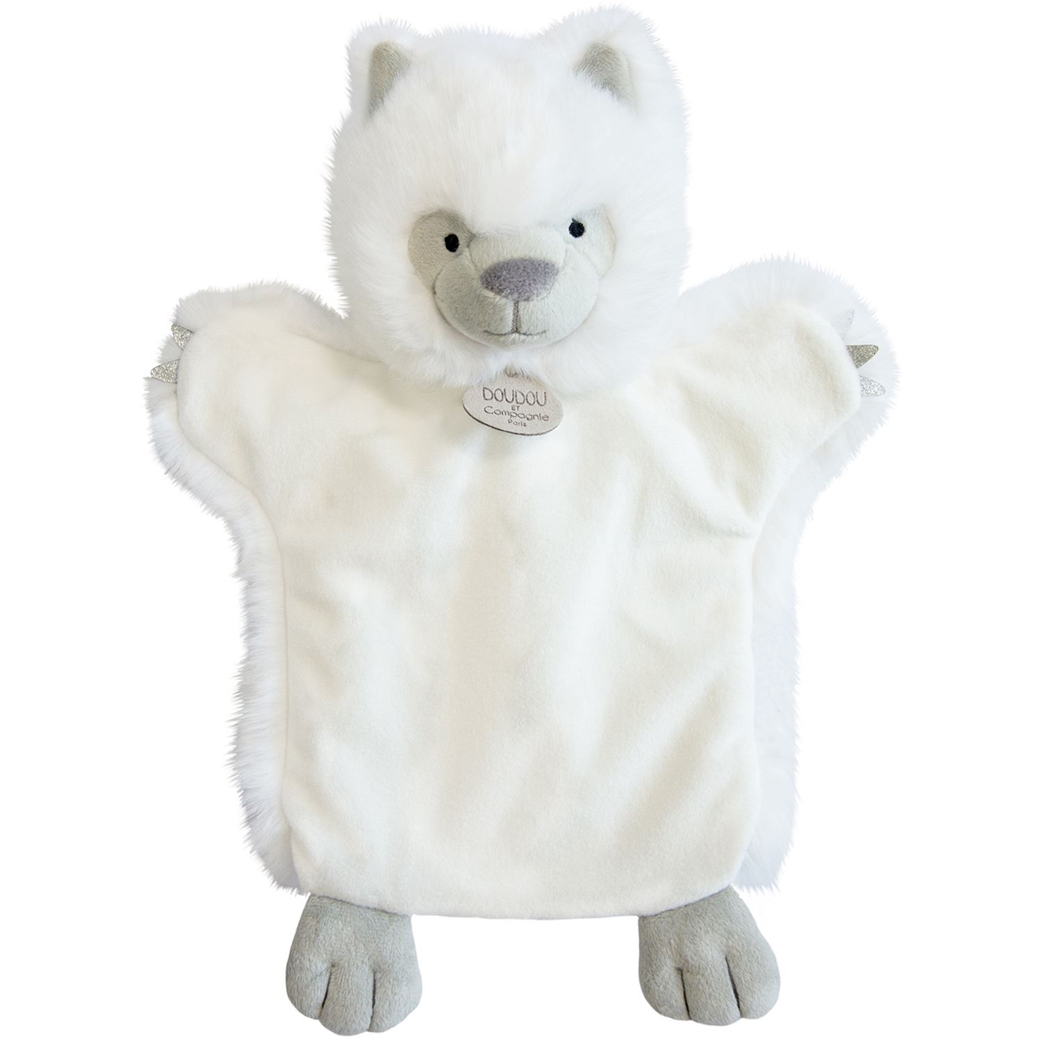 Peluche Marionnette Loup Blanc De Doudou Et Compagnie Peluches Marionnettes Aubert