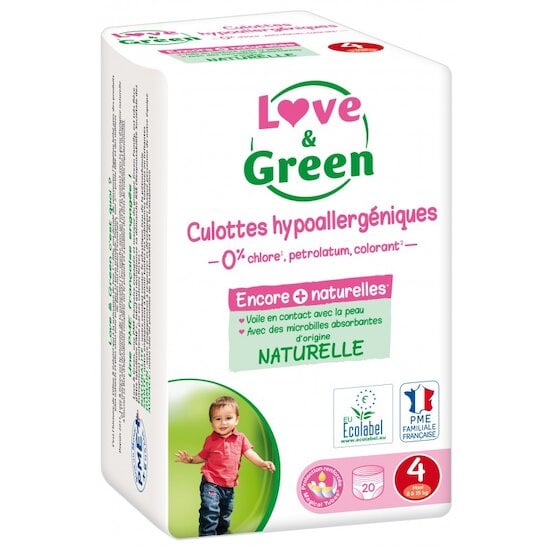 Couches-culottes écologiques Blanc T5 de Love & Green