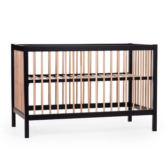 COT 97 Lit de bébé Noir Naturel  de Childhome