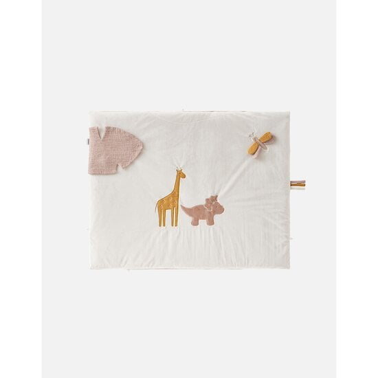 Popsie, Gigi & Louli Tapis d'activités / Tapis de parc Popsie mousseline Écru/Rose 75 x 95 cm de Noukies Popsie, Gigi & Louli Tapis d'activités / Tapis de parc Popsie mousseline Écru/Rose 75 x 95 cm de Noukies