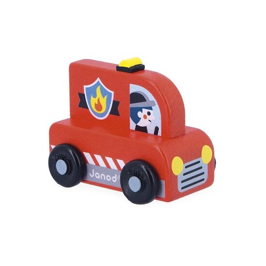 Camion Pompiers Bois Rouge  de Janod
