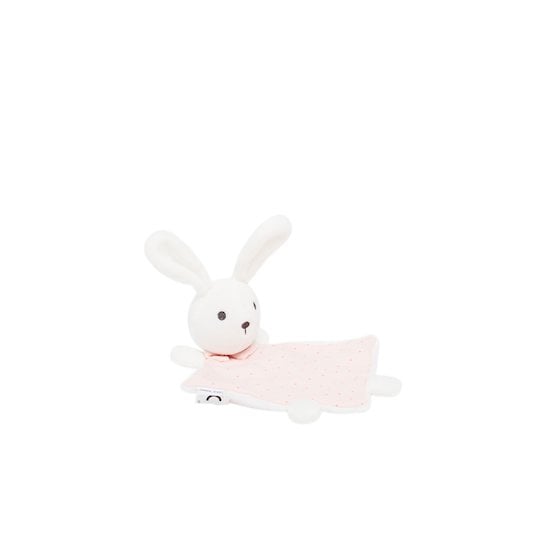 Doudou Lapin Ecru Rose  de P'tit bisou