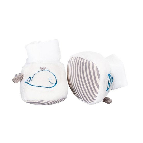 Blue Baleine chaussons  0-6 mois de Sauthon Baby's Sweet Home Blue Baleine chaussons  0-6 mois de Sauthon Baby's Sweet Home