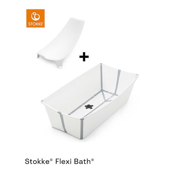 Flexi Bath® XL + Transat de bain Blanc  de Stokke®