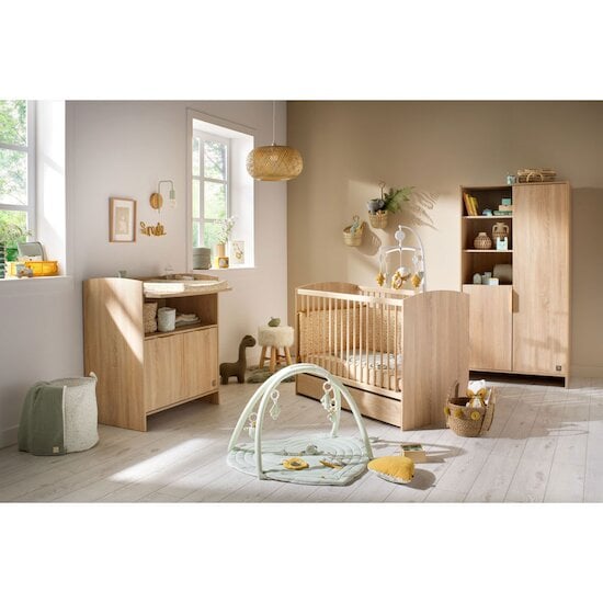 Chambre Azur : Lit 60x120 + Commode + Armoire   de Sauthon Baby's Sweet Home