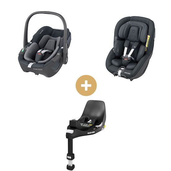 Offre Maxi-Cosi : Un siège auto Pebble 360, un siège auto Pearl 360+  et une base FamilyFix 360 au prix de 749€ au lieu de 959€   de Maxi-Cosi