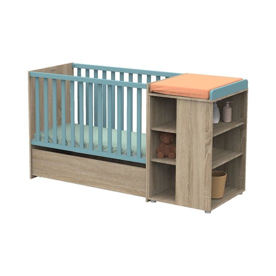 Nova new tiroir sur roulettes pour lit combiné évolutif Bois  de Sauthon Baby's Sweet Home Nova new tiroir sur roulettes pour lit combiné évolutif Bois  de Sauthon Baby's Sweet Home