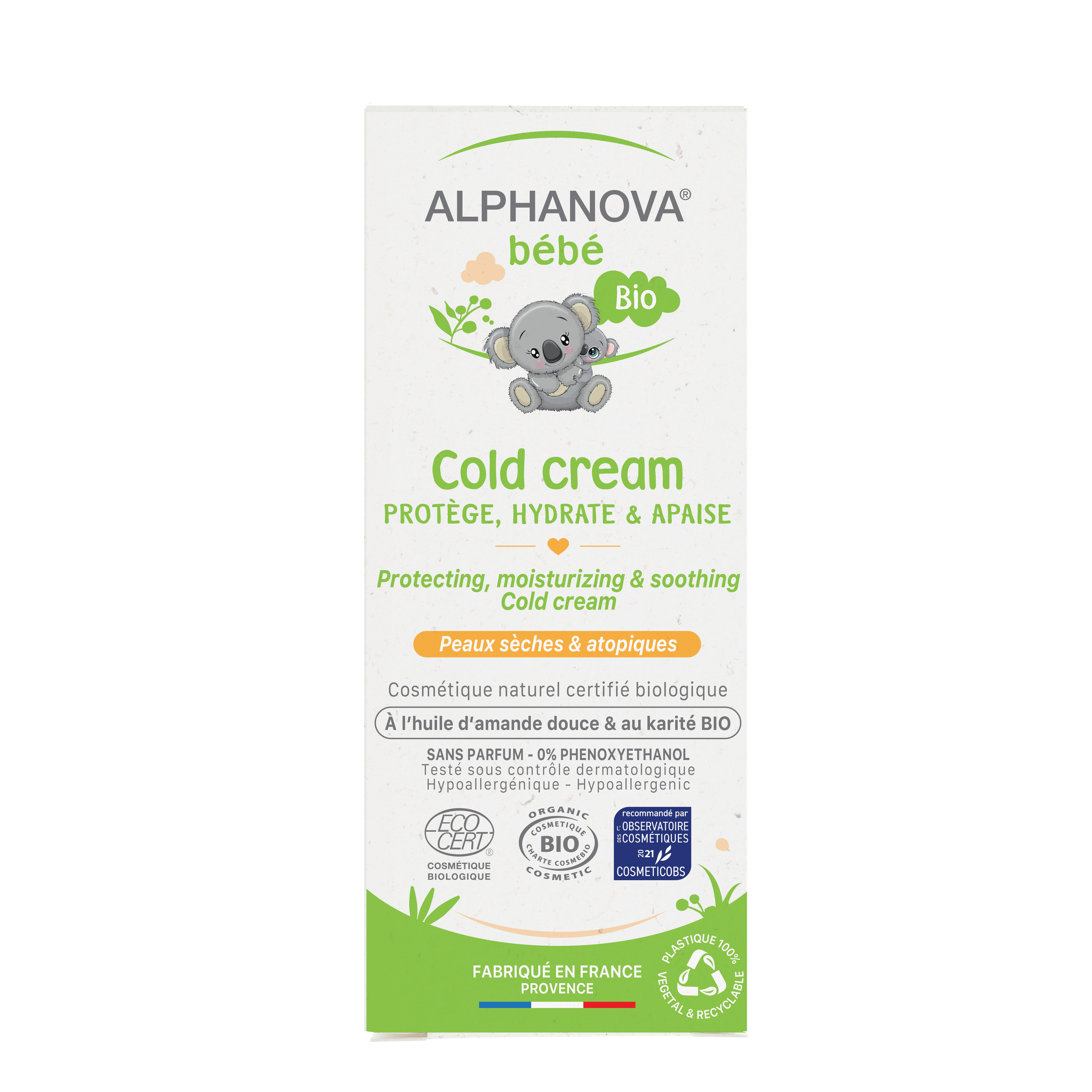 Cold Cream Bio 50 Ml De Alphanova Bebe Cosmetiques Aubert