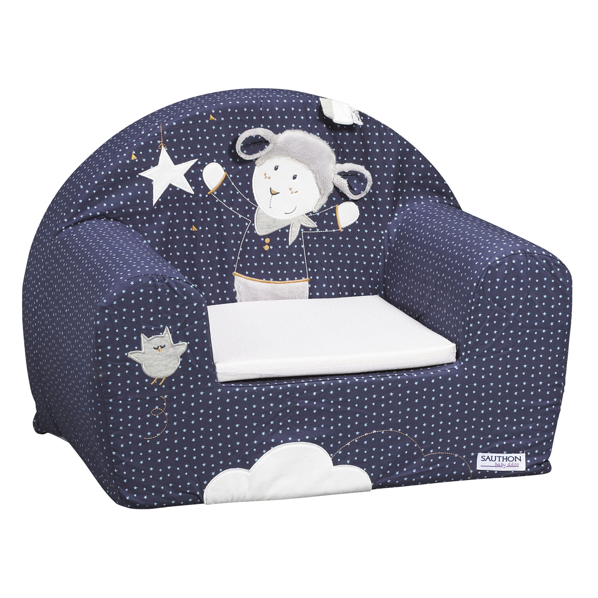 Merlin Fauteuil Club Bleu De Sauthon Baby Deco Fauteuils Et Poufs Aubert