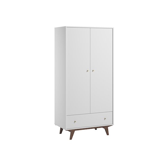 Mid Armoire 2 portes Blanc/Noix  de Vox