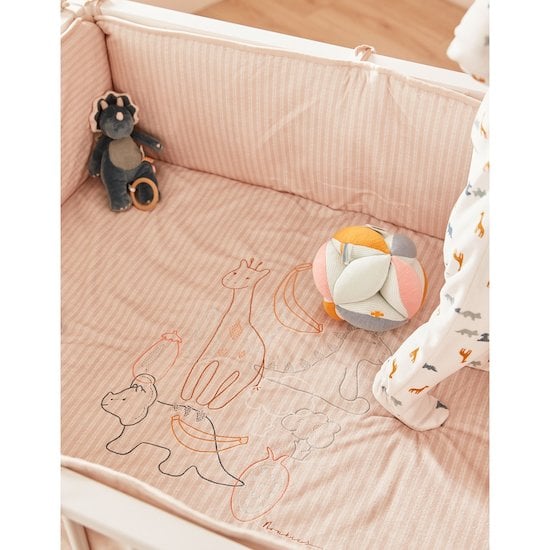 Tapis de parc avec bords en veloudoux Beige  de Noukies