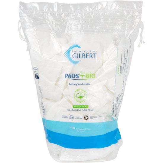 Pads bio sachet vrac x180 certibio Blanc  de Laboratoires Gilbert