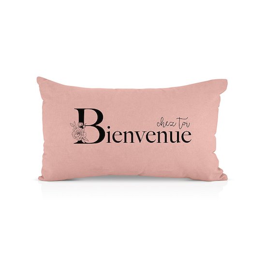 Coussin rectangulaire Bienvenue chez toi de Label Tour, Couettes et  oreillers : Aubert