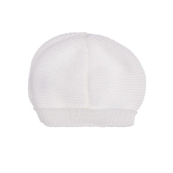 Bonnet collection Tricot Blanc Naissance de P'tit bisou